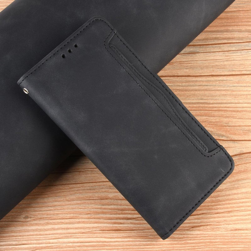 HuHa Case Cover For vivo T4 5G / iQOO Z10 5G Global Skin Feel Calf Texture Card Slots Leather Phone Case(Black) - Image 2