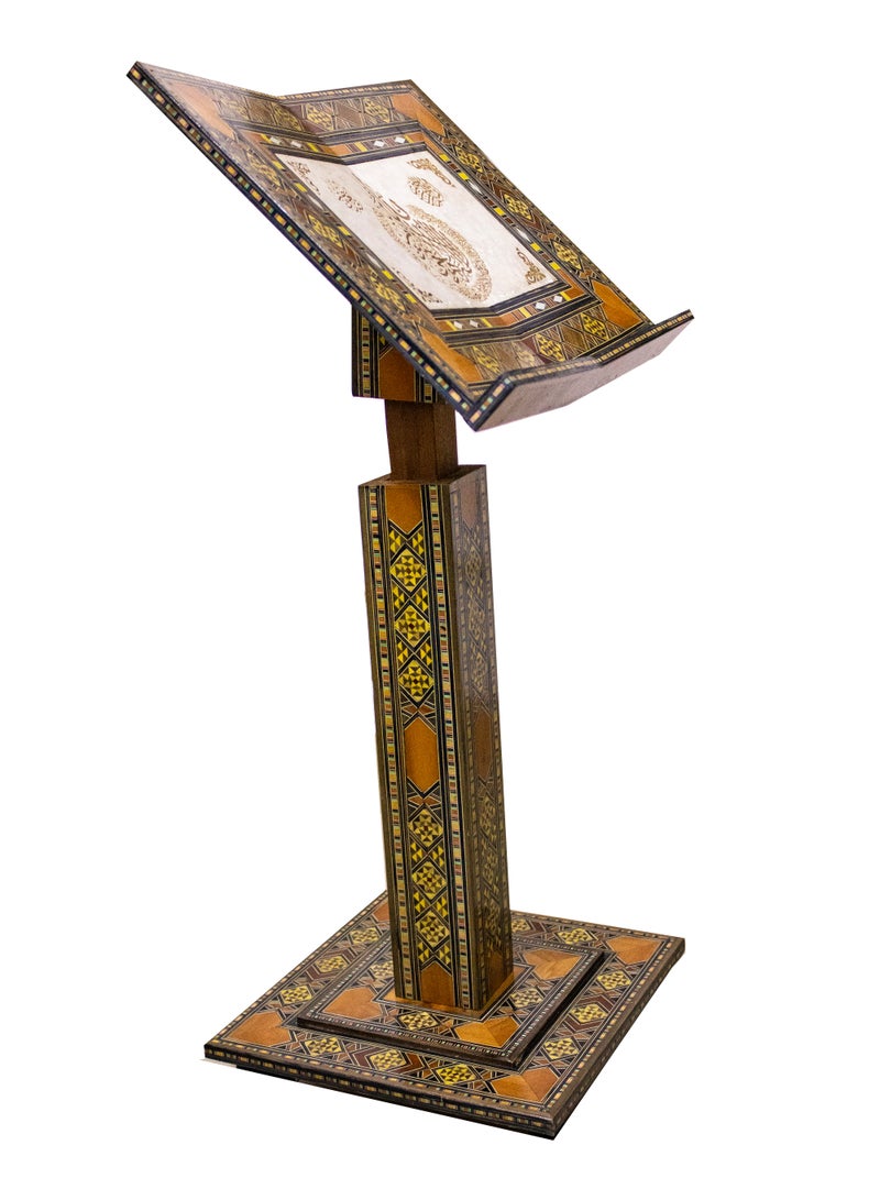 REBENUO Handmade Damascus mosaic Quran stand large Size - Image 2