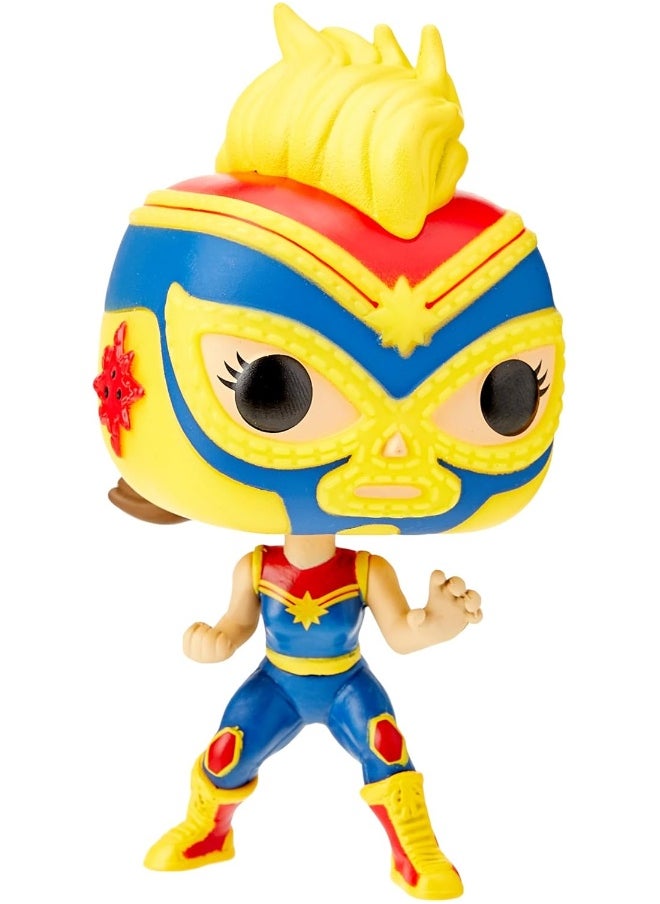 Funko Funko POP Marvel: Luchadores - Captain Marvel, Multicolor, Standard  - Image 1
