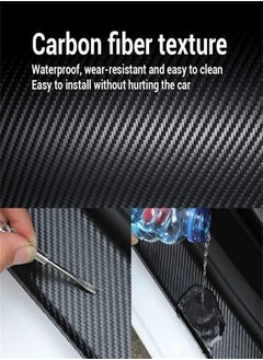 Generic 3D Carbon Fiber Car Wrap Roll，Black Carbon Fiber Vinyl Tape Auto Wrapping Film Adhesive Vinyl Wrap for Car DIY Car Waterproof Carbon Film with Felt Squeegee and Utility Knife (2in x 32ft)  - Image 5