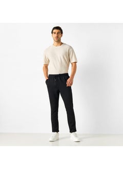 Iconic Iconic Textured Crew Neck T-shirt with Short Sleeves  - Image 2