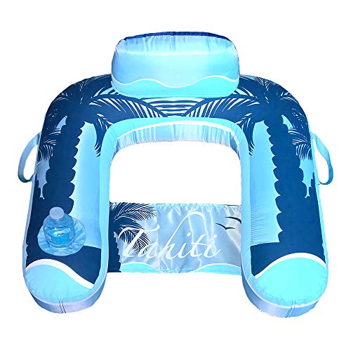 Blue Wave Drift  Escape USeat Inflatable Lounger Blue - Image 1