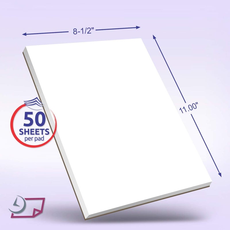 نكست داي ليبلز دفاتر الملاحظات (Memo Pads) – ألواح للكتابة (Writing Pads)؛ 10 دفاتر، كل دفتر يحتوي على 50 ورقة (مقاس 8.5 × 11 بوصة). - Image 3
