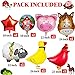 XIAMOOR 14 PCS Farm Animal Balloons Cow Sheep Duck Rooster Pig Donkey Balloons Barnyard Balloon Supplies with Large Number 1 Foil Balloon for Farm Animal Theme 1st Birthday Party Decor Supplies - Image 4