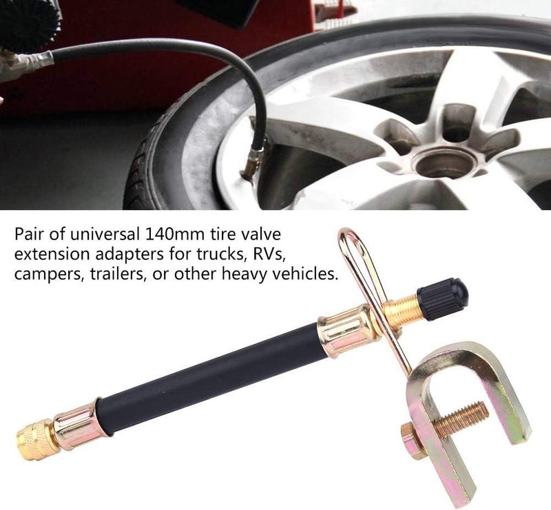 4x Tyre Valve Extension with Clamps for Trucks and Buses - Image 3