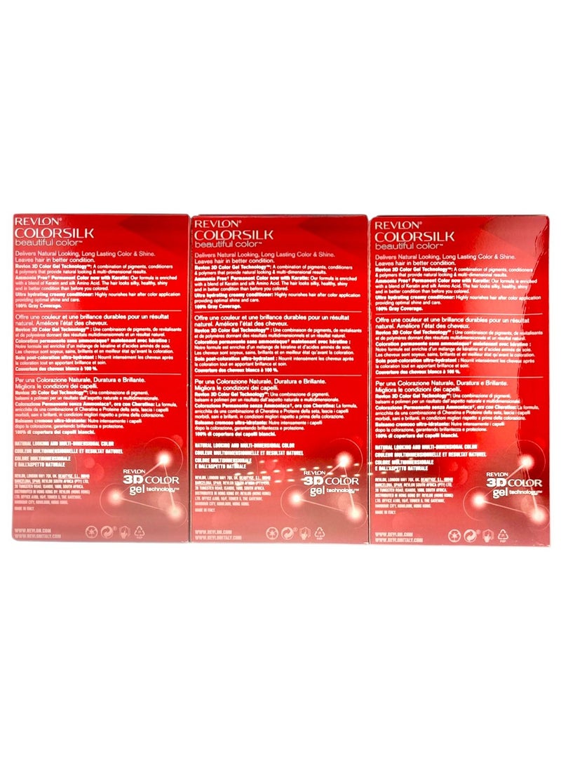 REVLON BROWN BLACK COLOR SLK BEAUTIFUL COLOR 20 X PACK OF 3 - Image 2