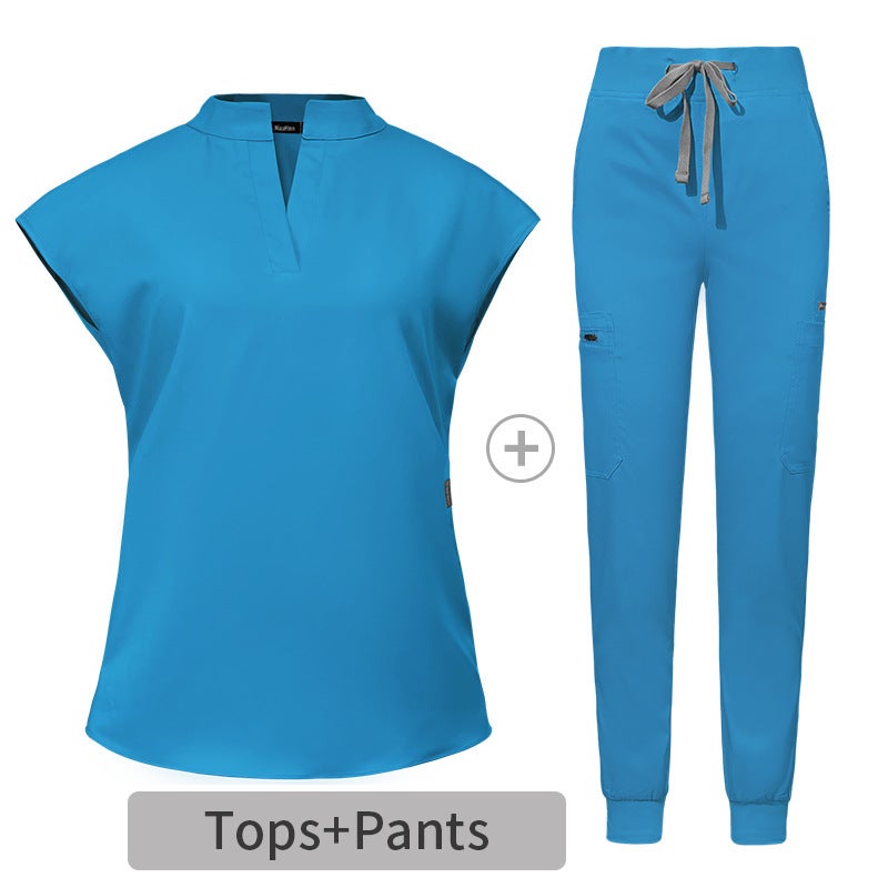 Comfortable Scrub Nurse Uniform for Women 42051-Blue  - Image 1