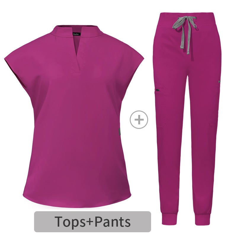 Comfortable Scrub Nurse Uniform for Women 42051-Blue  - Image 2