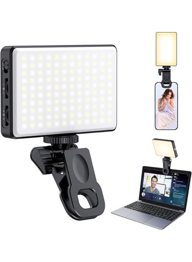 120 LED Rechargeable Selfie Light with Clip – 5000mAh Phone Video Light, 3 Light Modes for Phone, iPad, Camera, Laptop, TikTok, Live Streaming, and Video Recording - Image 1