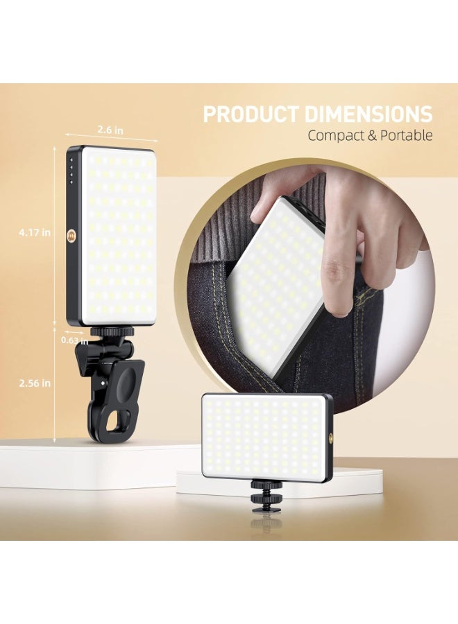 120 LED Rechargeable Selfie Light with Clip – 5000mAh Phone Video Light, 3 Light Modes for Phone, iPad, Camera, Laptop, TikTok, Live Streaming, and Video Recording - Image 2