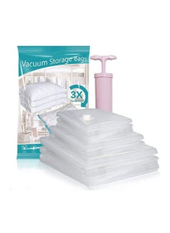 Vacuum Storage Bags 8 Pieces (3 x Jumbo, 2 x Large, 3 x Medium) for Comforters Blankets Clothes Pillows Travel Space Saver Seal Bag Hand Pump Included - pzsku/ZADF2D272A786B4086B8AZ/45/_/1660291557/2123ff79-7325-46a2-b61e-cae10d90bdc5