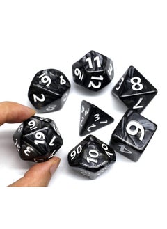 HD Dice DND Dice Set 25mm RPG Dice for Dungeons and Dragons DD Pathfinder MTG Role Playing Dice Giant Black Polyhedral Dice with Dice Bag  - Image 2
