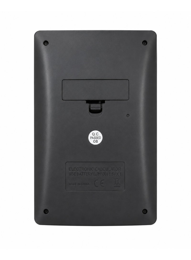 آلة حاسبة إلكترونية CAXIBAO KD-3851B ذات 12 رقمًا، تعمل بالطاقة الشمسية والبطارية، شاشة كبيرة، وظيفة GT، 12.5 × 9 سم، لون أسود - Image 4