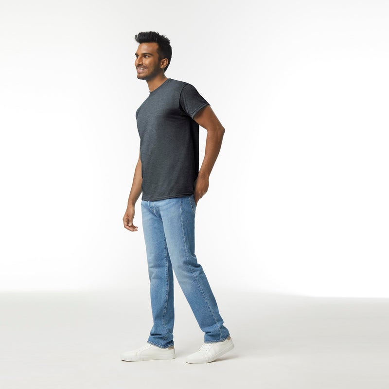 Gildan Adult Ultra Cotton T-Shirt, Style G2000, Multipack, Dark Heather (10-Pack), Large - Image 3