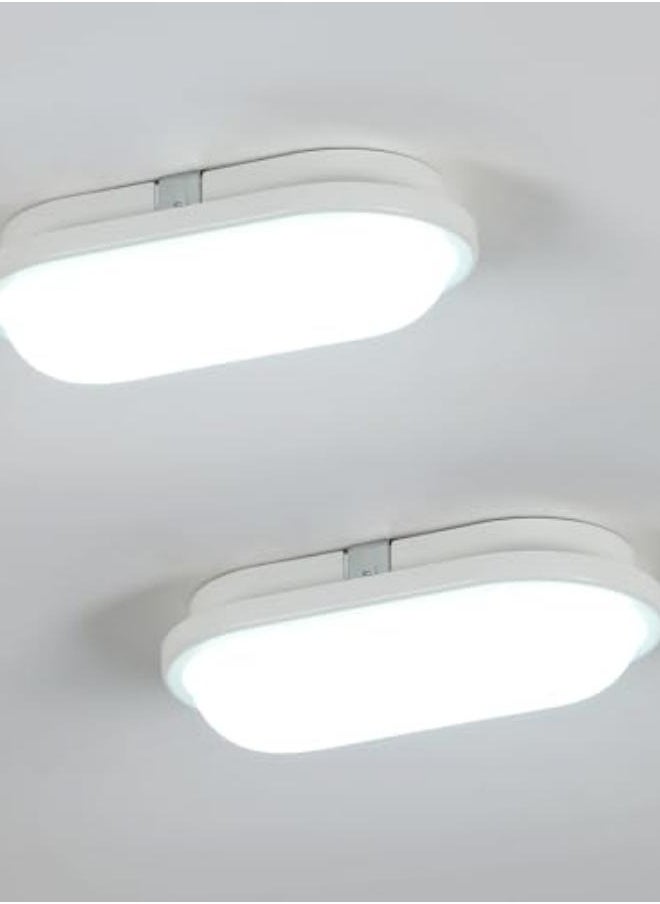 Goeco 2 Pieces,Can be installed outdoors, protected from rain and sun,save electricity,bright,energy conservation and environmental protection Oval LED Light Led Light Waterproof Bathroom 