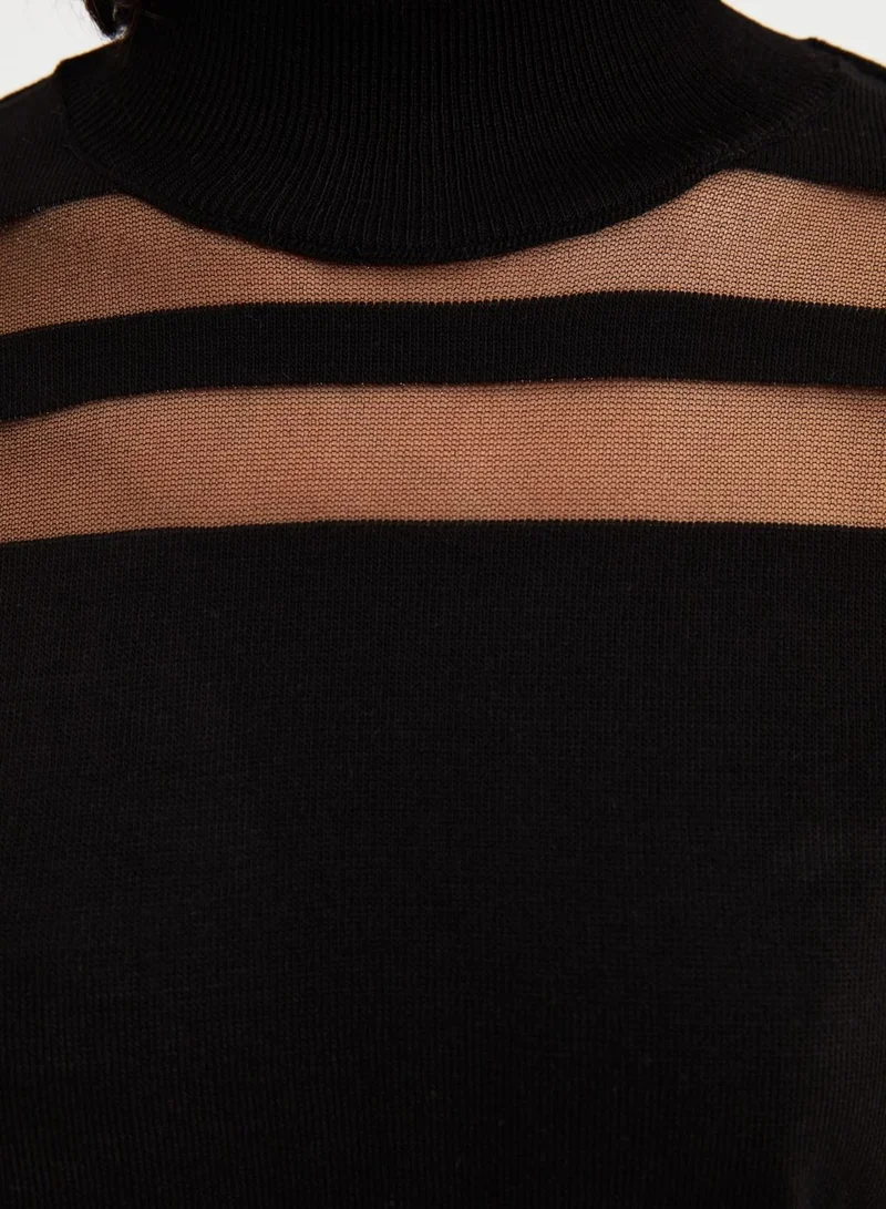trendyol Mesh Insert Sweater