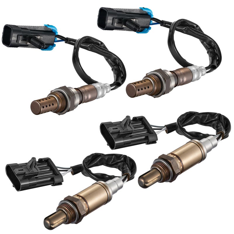 SYKRSS Oxygen O2 Sensor 2344018 2344012 Compatible with Chevy GMC 2PCS Upstream and 2PCS Downstream for for Buick 19178116 Replacement Oxygen Sensor for Cadillac