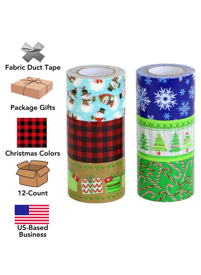 Iconikal Christmas Style Printed Duct Tape, 6 Styles, 2 Inches X 10 Yards, 12-Pack  - Image 3
