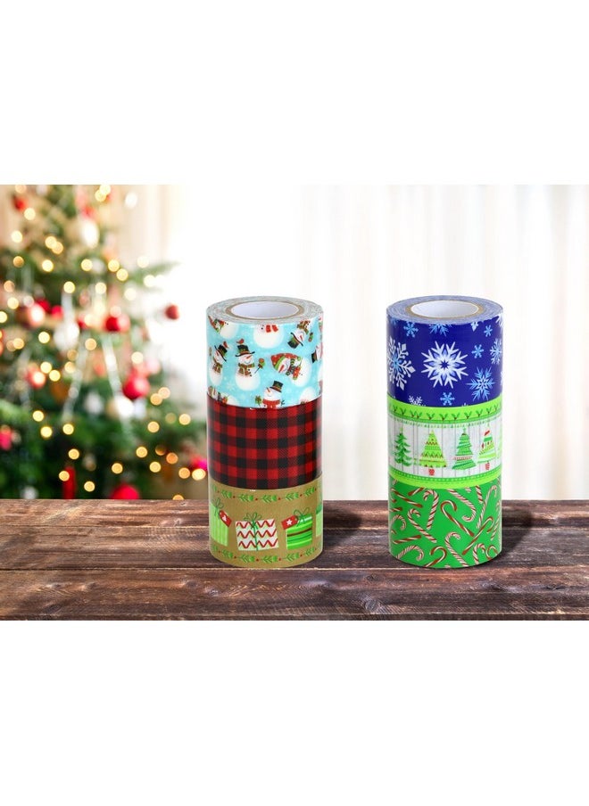 Iconikal Christmas Style Printed Duct Tape, 6 Styles, 2 Inches X 10 Yards, 12-Pack  - Image 2