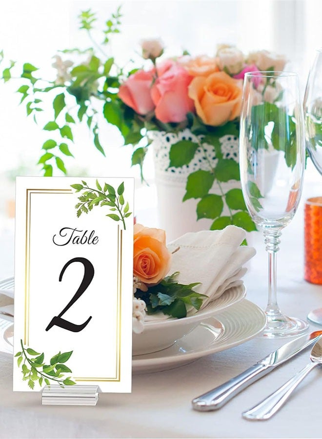 Acrylic Place Card Holders, 10pcs Name Card Holder Stands Clear Table Number Stands Wedding Sign Holders Display Stand for Table Wedding Photos Office Menu Meeting - Image 3