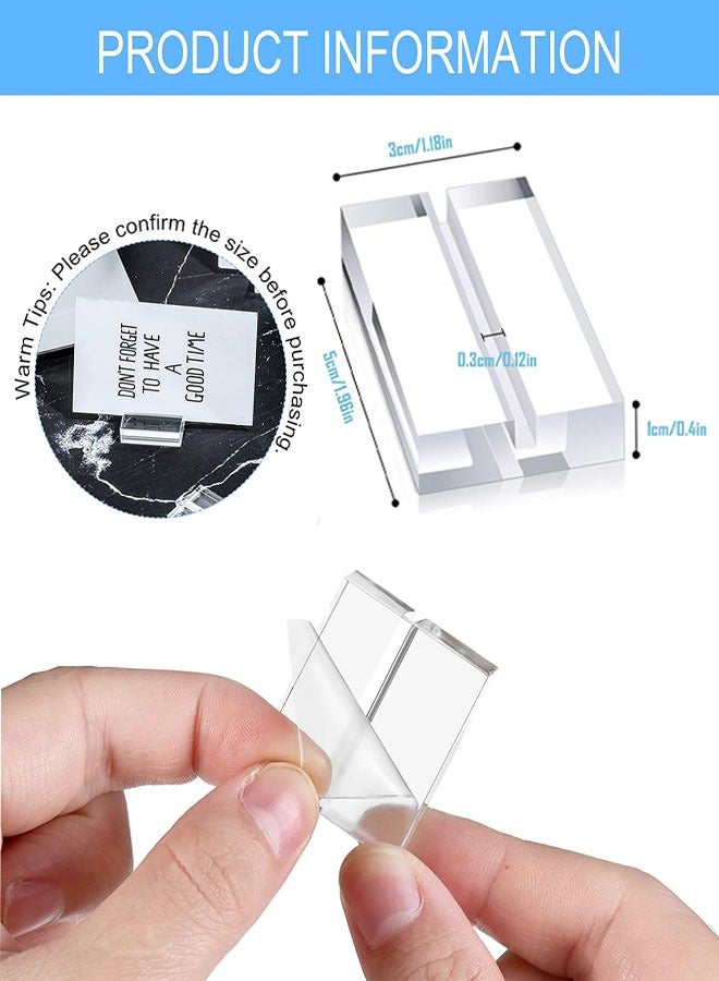 Acrylic Place Card Holders, 10pcs Name Card Holder Stands Clear Table Number Stands Wedding Sign Holders Display Stand for Table Wedding Photos Office Menu Meeting - Image 2
