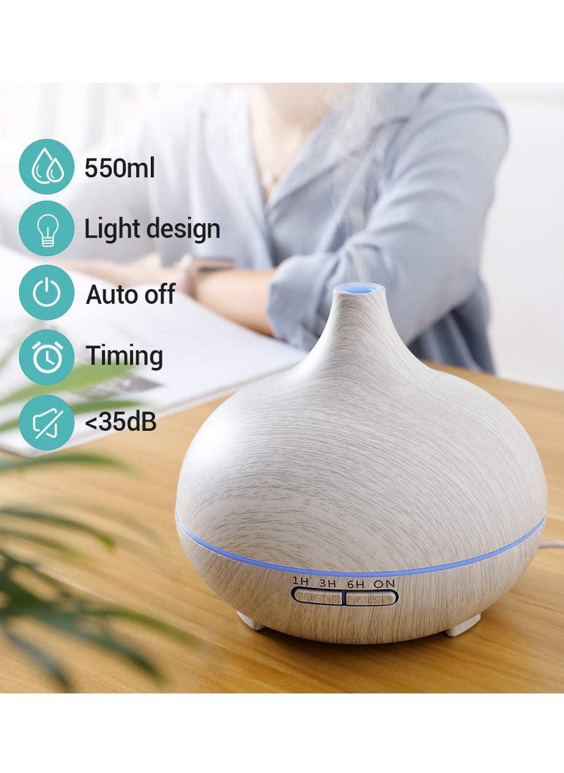 هومار كيت - كبير الناشر البخور ورطوبة الضباب البارد 550ml أبيض - Image 1