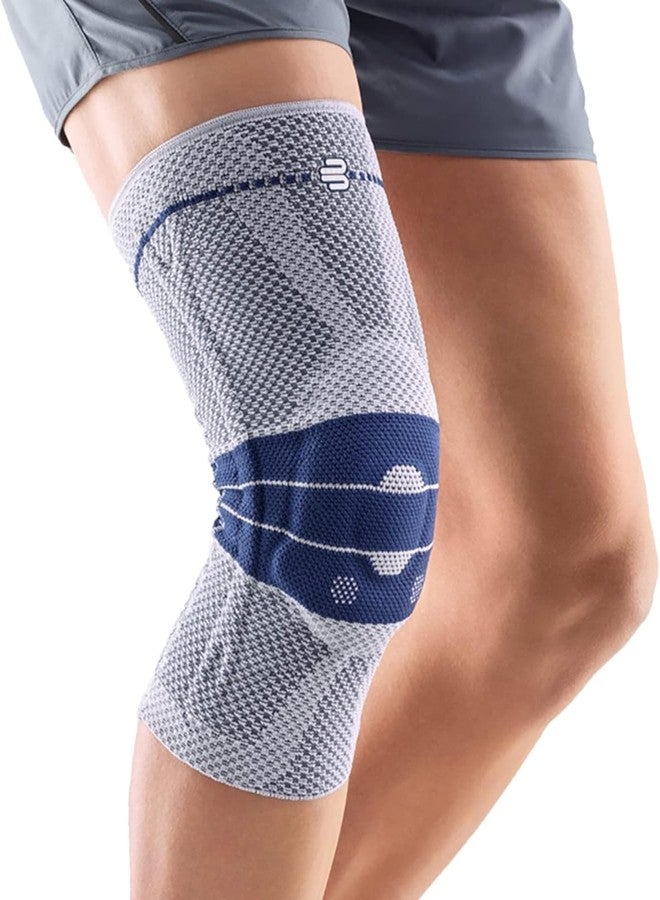 Bauerfeind - GenuTrain - Knee Brace - Targeted Support for Pain Relief and Stabilization of The Knee, Provides Relief of Weak, Swollen, and Injured Knees- Size 4 - Color Titanium - Image 1