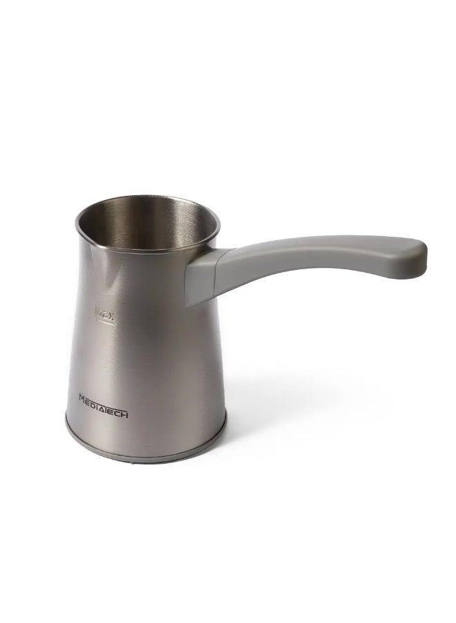 MediaTech Turkish Coffee Maker, 1000 Watt, 400 ml, MT-11 - Silver