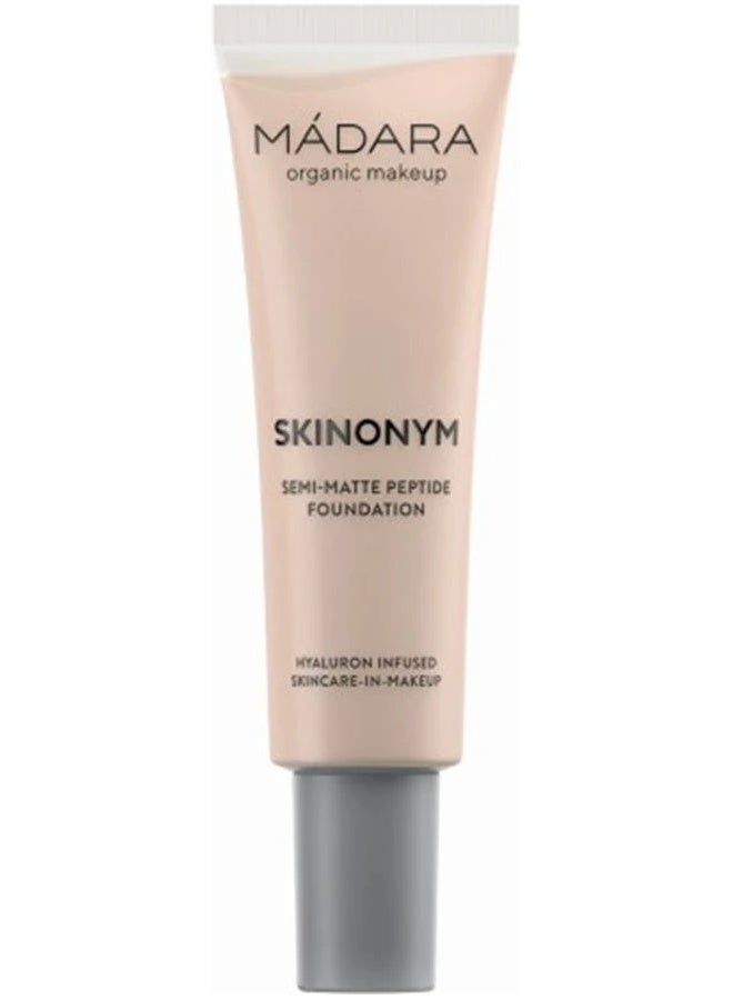 Mádara SKINONYM Semi-Matte Peptide Foundation 20 Ivory 30ml - Image 1