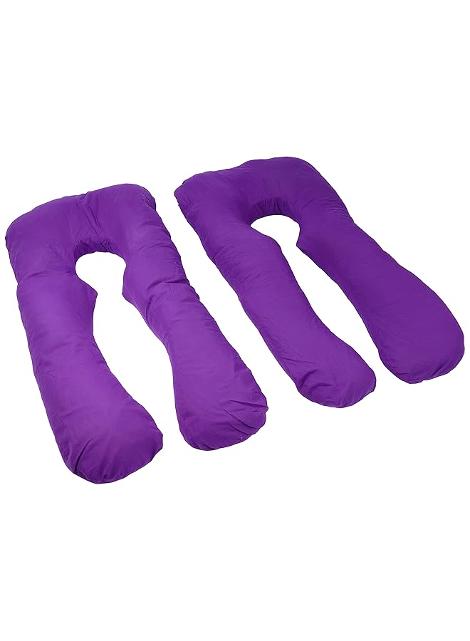 إيروريكس وسادة مريحة للحمل والأمومة على شكل حرف U، أرجوانية، قطعتان - Image 1