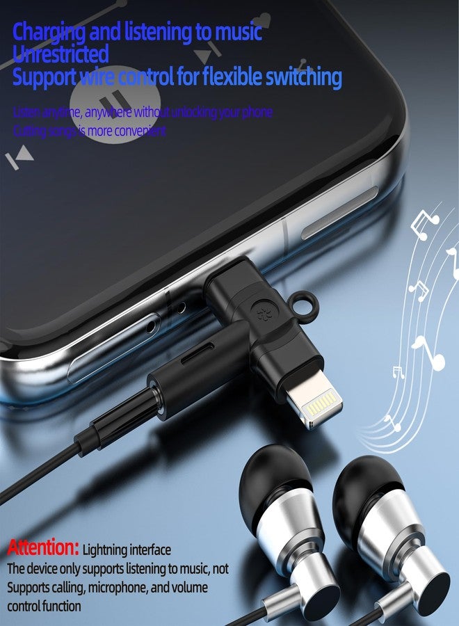 HOYULLI USB C Lightning to 3.5mm Headphone Audio Jack Adapter(2 in 1)for iPhone 16 15 14 AUX Cable Splitter for Apple Compatible for Samsung S25 for iPad Microphone Connector Android Car Auxiliary Accessories - Image 3