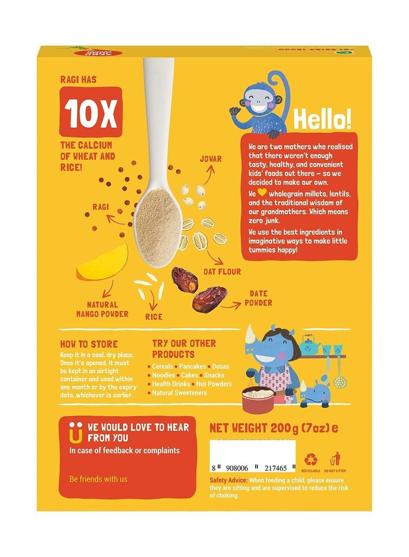 Slurrp Farm Mango Ragi & Rice with Milk Cereal for Little Ones 200 Gm - Image 2