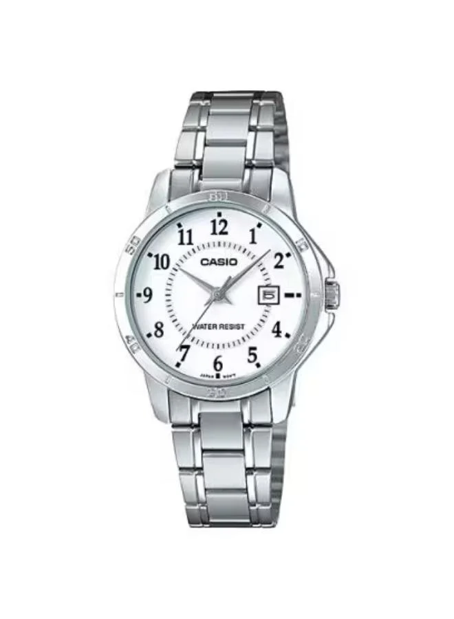 كاسيو Women's Stainless Steel Analog Watch LTP-V004D-7BUDF - 30.2 mm