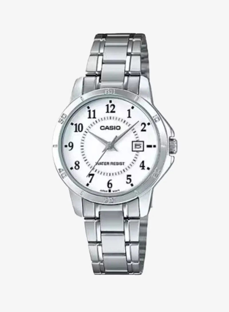 كاسيو Women's Stainless Steel Analog Watch LTP-V004D-7BUDF - 30.2 mm
