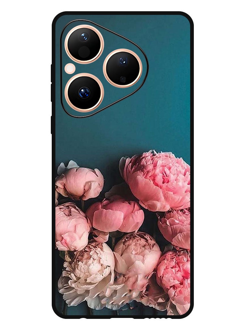 Theodor Case Compatible with Huawei Pura 80 6.6 Inch Protection Shockproof Bumper Cover Flowers - Image 1