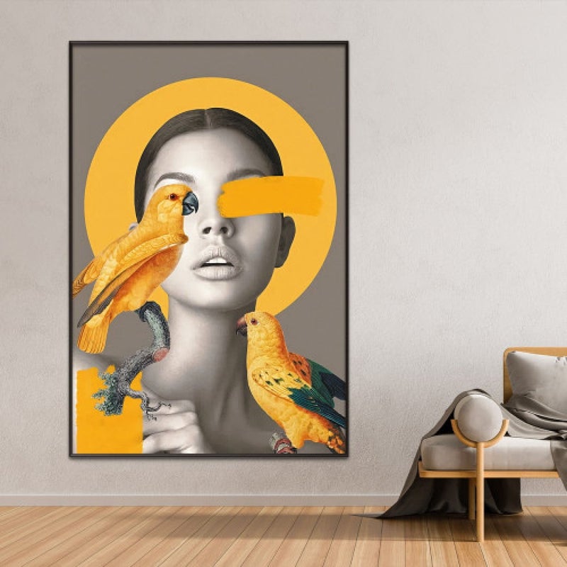 ماركتنا لوحة قماشية بتصميم مودرن مع برواز مجوف مقاس (50×70) قطعة واحدة - Image 1