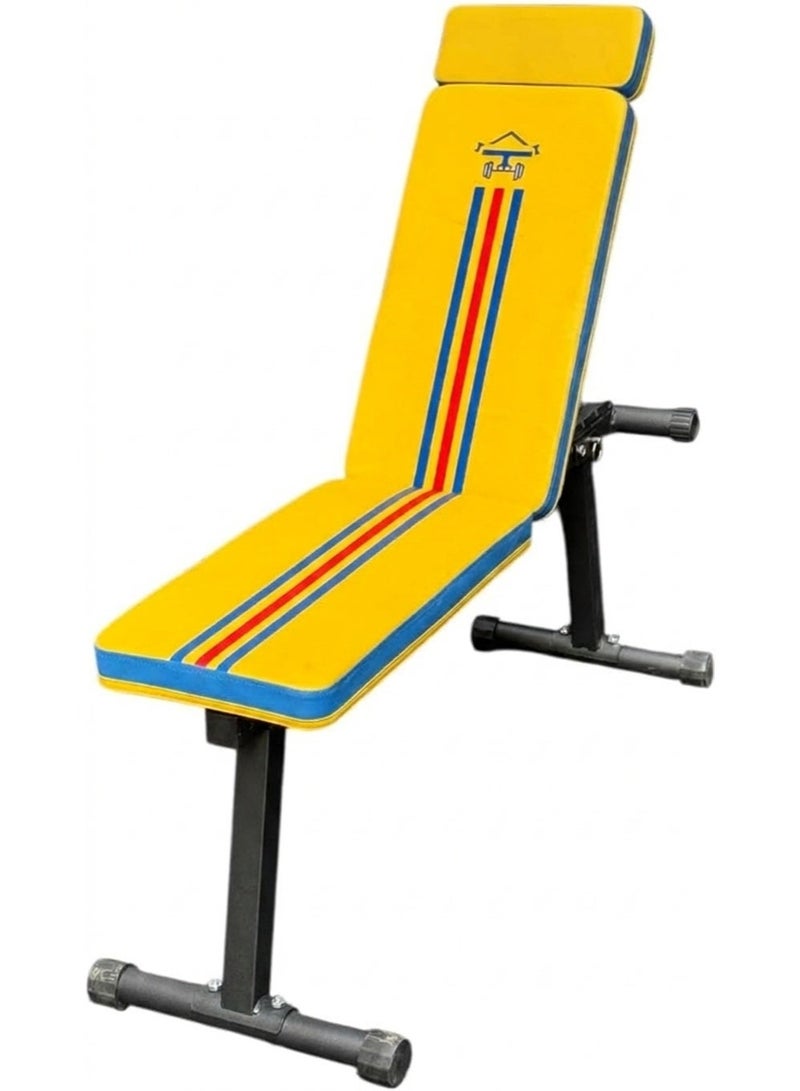 Adjustable multi-position exercise bench – Flat, incline, and upright bench for home gym workouts – Suitable for chest, chest, shoulder, and ab exercises – Sturdy iron frame and comfortable, high-density padding - Image 1