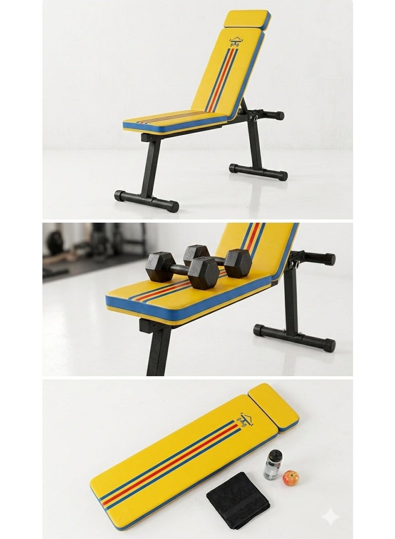 Adjustable multi-position exercise bench – Flat, incline, and upright bench for home gym workouts – Suitable for chest, chest, shoulder, and ab exercises – Sturdy iron frame and comfortable, high-density padding - Image 3