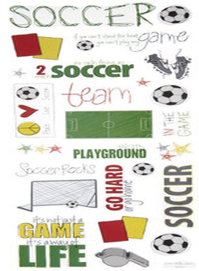 Stickabilities Soccer Doodle Stickers for Journaling, Scrapbooking, Cardmaking, Arts & Crafts - 25 Pieces - Image 1