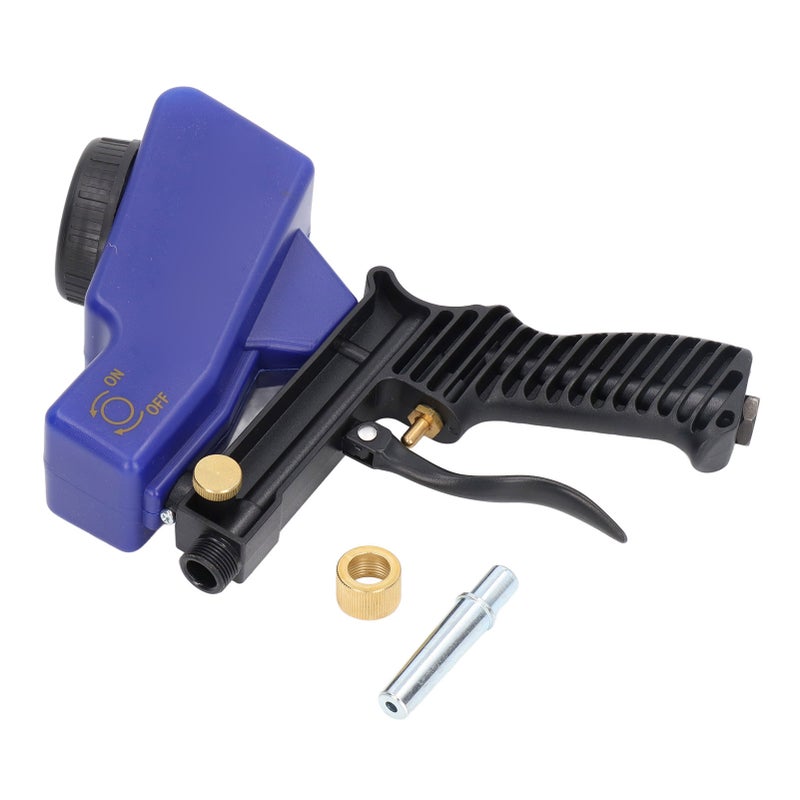 Sandblaster Sand Blaster Sandblasting Spray Gun Tool Set Kit for Spraying Cleaning Blue - Image 2