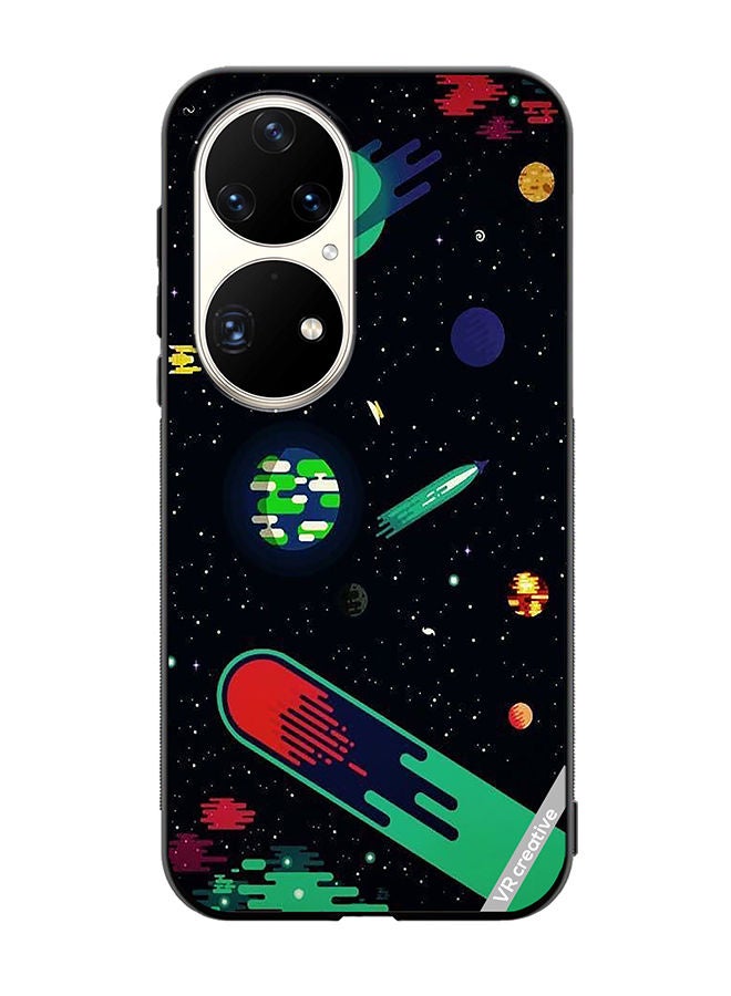 VR CREATIVE Protective Case Cover For Huawei P50 Pro Galaxy Design Multicolour - Image 1