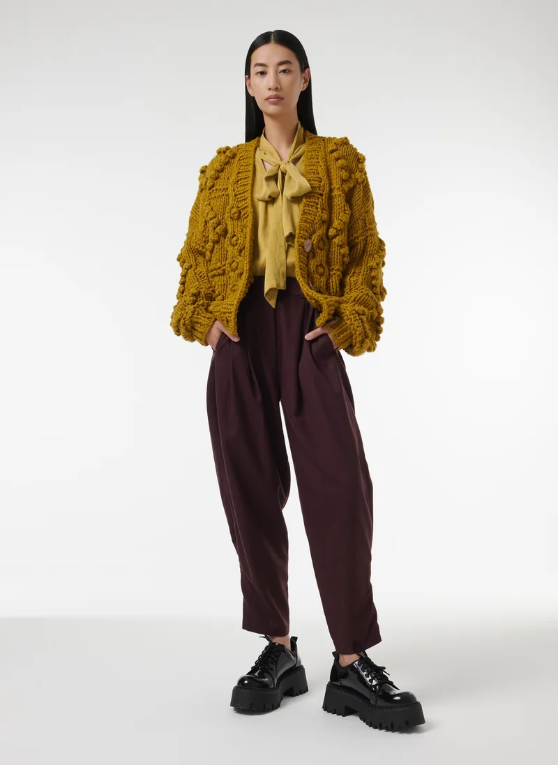 leem Raspberry Knitted Cardigan