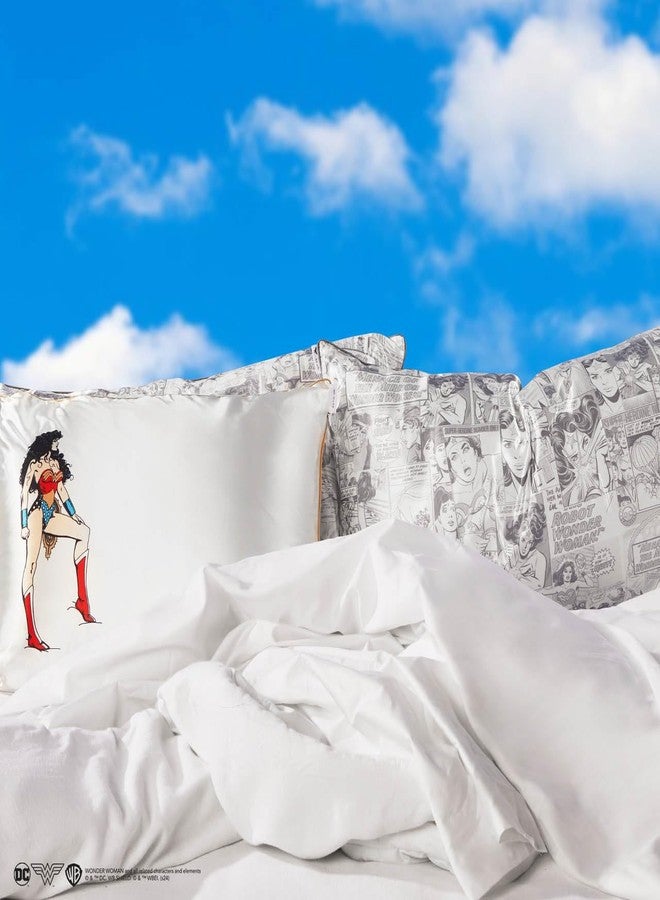 Kitsch x Wonder Woman Satin Pillowcase with Zipper for Hair & Skin - Softer Than Silk Pillow Cases, Cooling Satin Pillow Case, Wrinkle-Free King Size Satin Pillow Case (19x36) - Believe in Wonder - Image 4