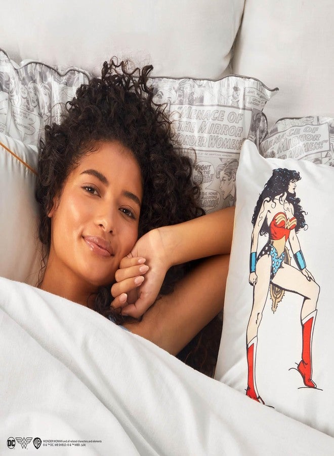 Kitsch x Wonder Woman Satin Pillowcase with Zipper for Hair & Skin - Softer Than Silk Pillow Cases, Cooling Satin Pillow Case, Wrinkle-Free King Size Satin Pillow Case (19x36) - Believe in Wonder - Image 3