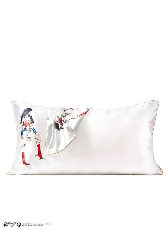 Kitsch x Wonder Woman Satin Pillowcase with Zipper for Hair & Skin - Softer Than Silk Pillow Cases, Cooling Satin Pillow Case, Wrinkle-Free King Size Satin Pillow Case (19x36) - Believe in Wonder - Image 2
