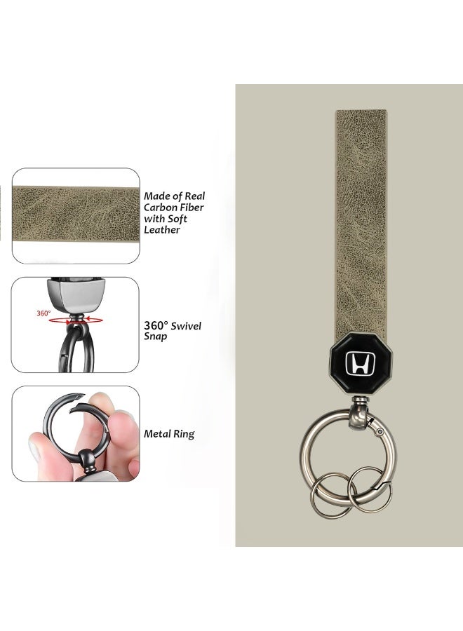 HONDA Leather Keychain with Metal Ring - Durable Key Holder for Car, House, Office, and Personal Keys - Stylish Key Organizer for Men, Women, and Gifts - Versatile, Practical, and High-Quality Keychain for Everyday Use - Image 4