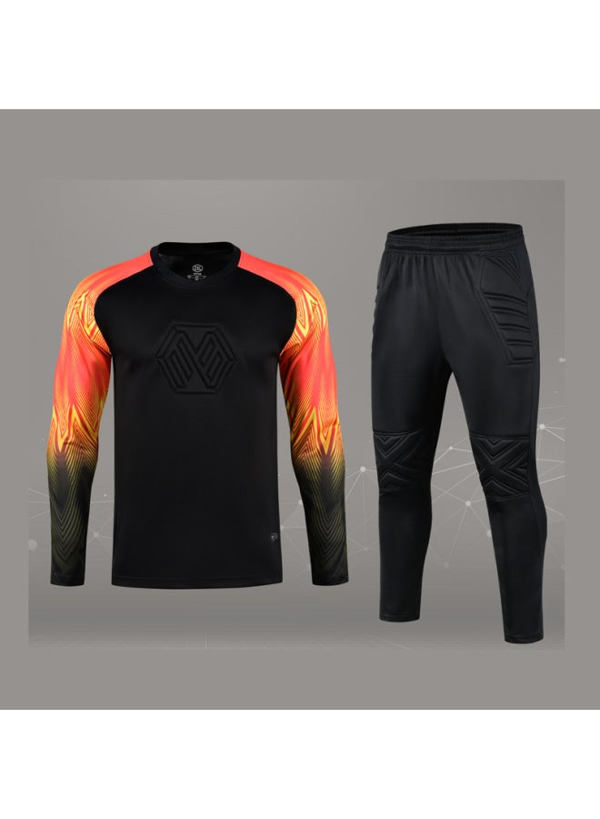 Goalkeeper Clothing Suit Thickened Sponge Protective Goalkeeper Training Clothing Children Adult Long Sleeve Shorts Football Longmen Clothing