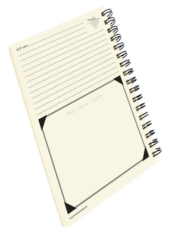 Write it Down series by Journals Unlimited, Guided Journal, Quilting, The Quilters Journal, Full-size 7.5"x 9", Kraft Hard Cover, Made in USA - Image 5