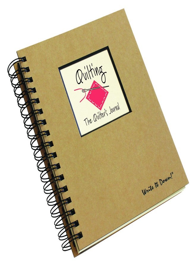 Write it Down series by Journals Unlimited, Guided Journal, Quilting, The Quilters Journal, Full-size 7.5"x 9", Kraft Hard Cover, Made in USA - Image 3