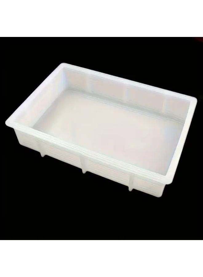White Large Square Silicone Baking Mold Heat Resistant Up To 428F For Soap Cake Bread - Image 5